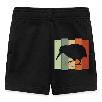 Kiwi Vogel Retro Vogelbeobachtung Vogelbeobachter - Baby Shorts - Schwarz - Vorne
