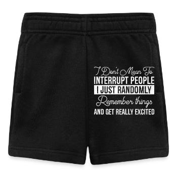 Je n’ai pas l’intention d’interrompre les gens - Short Bébé - noir - Devant
