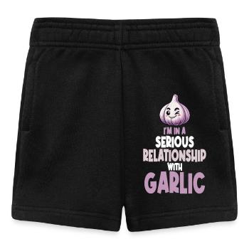 Ail amant épice drôle ail relation citation - Short Bébé - noir - Devant