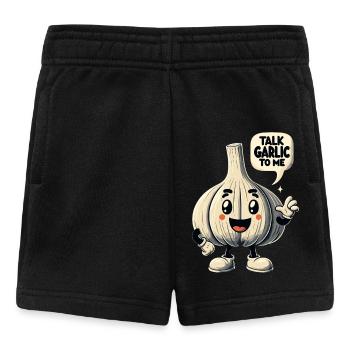 Amoureux de l’ail Jeu de mots sur l’ail Parlez-moi de l’ail - Short Bébé - noir - Devant