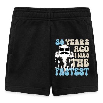 Vor 50 Jahren War Ich Mal Der Schnellste. - Baby Shorts - Schwarz - Vorne