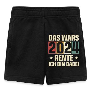 Rentner 2024 Rente - Baby Shorts - Schwarz - Vorne