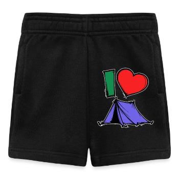 Camping Statement Hiker Heart Wanderlust Tents - Baby Shorts - black - Front
