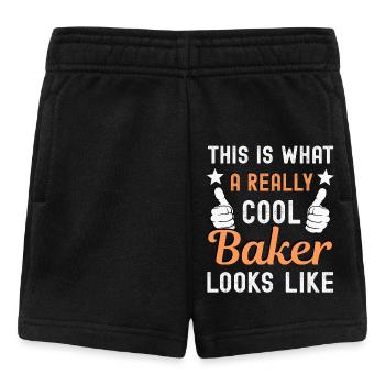 Bäcker Bäckerin - Baby Shorts - Schwarz - Vorne