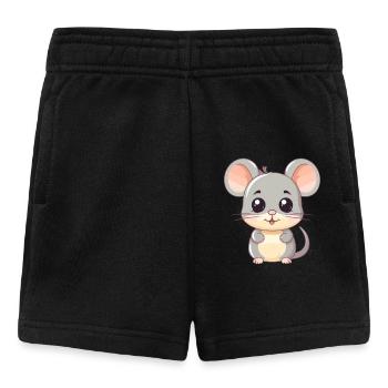 Cute Mouse Kawaii Cartoon Watercolor Animal Pet - Baby Shorts - black - Front
