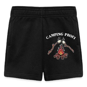 Campingplatz Lagerfeuer Statement Camping Wanderer - Baby Shorts - Schwarz - Vorne