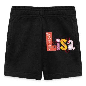 Nom personnalisé de Lisa - Short Bébé - noir - Devant