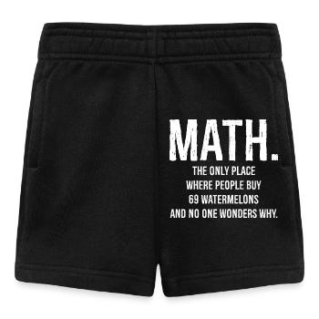 Maths Le seul endroit où les gens achètent une chemise drôle - Short Bébé - noir - Devant