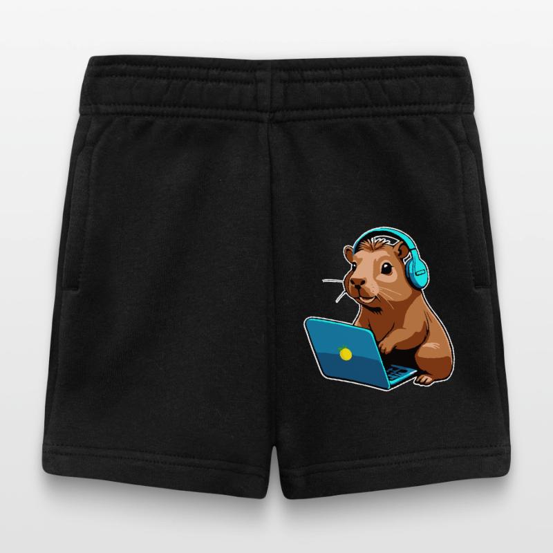 Capybara Programmer Coder Computer Baby Shorts