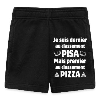 école, écolier, classement Pisa - Short Bébé - noir - Devant
