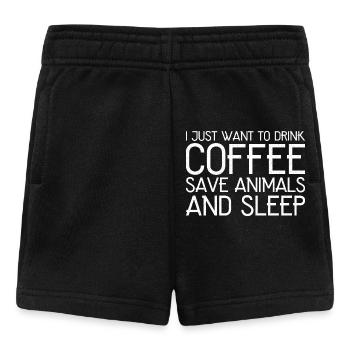 I just want to drink coffee funny shirt - Baby Shorts - black - Front