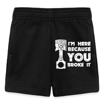 Job Statement Workaholic Mechaniker Arbeiter - Baby Shorts - Schwarz - Vorne