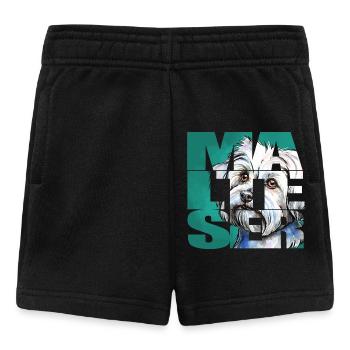 Malteser Portrait - Baby Shorts - Schwarz - Vorne