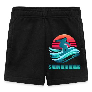 Lebendige Snowboard-Surfszene - Baby Shorts - Schwarz - Vorne