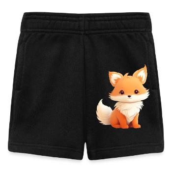 Niedliche Fuchs Illustration - Baby Shorts - Schwarz - Vorne