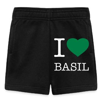 I LOVE BASIL Basilikum - Baby Shorts - Schwarz - Vorne