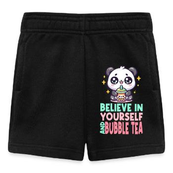 Kawaii Panda Bubble Tea Boba Drink Milk Tea Asian - Baby Shorts - black - Front