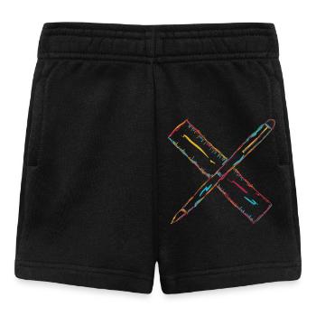 Zeichnen mit Stift und Lineal - Baby Shorts - Schwarz - Vorne