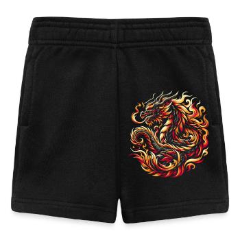 Dragon Feu Chinois Dragon Symbole du Zodiaque - Short Bébé - noir - Devant