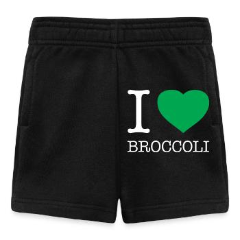 I LOVE BROCCOLI Brokkoli - Baby Shorts - black - Front