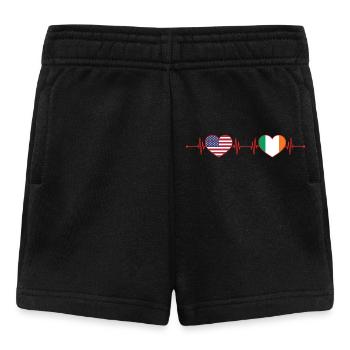 États-Unis Irlande Heartbeat Américain Irlandais - Short Bébé - noir - Devant
