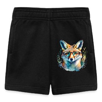 Renard à lunettes - Short Bébé - noir - Devant