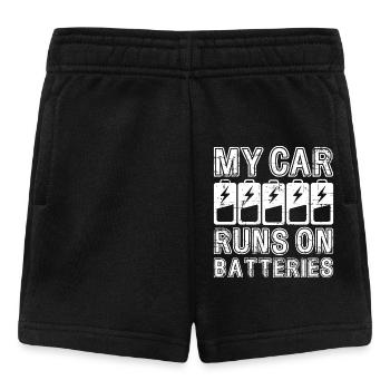 My Car Runs On Batteries eCar Electric Car - Baby Shorts - black - Front