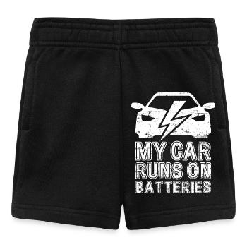 My Car Runs On Batteries eCar Electric Car - Baby Shorts - black - Front