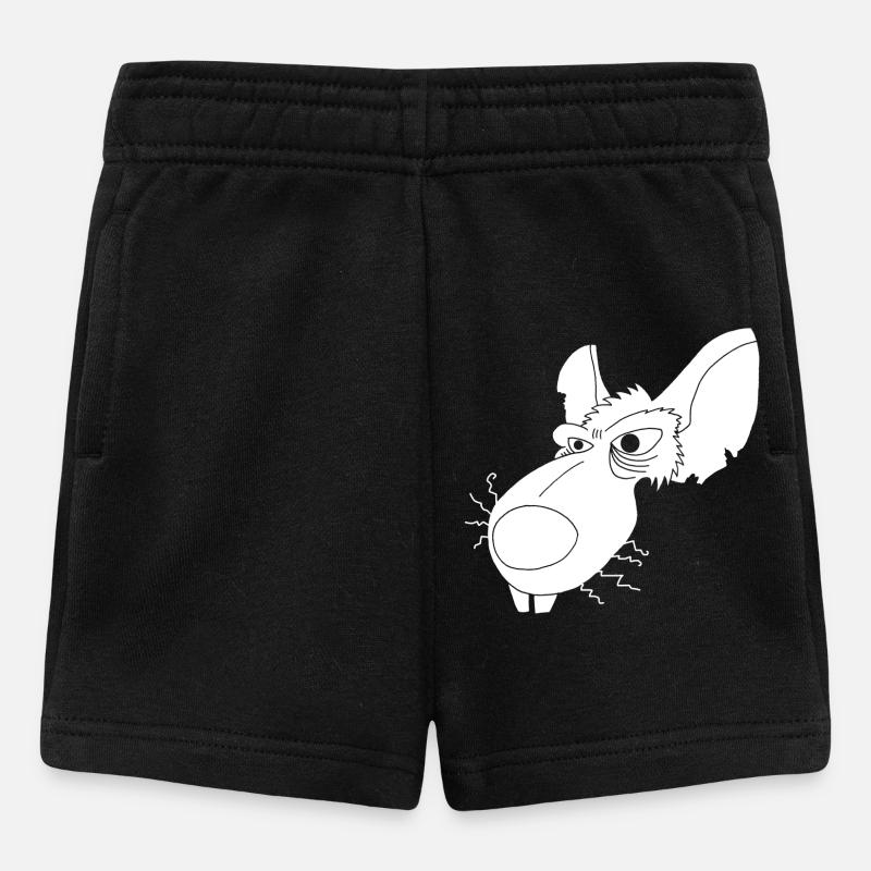 Rat d'égout blanc - Short Bébé - noir