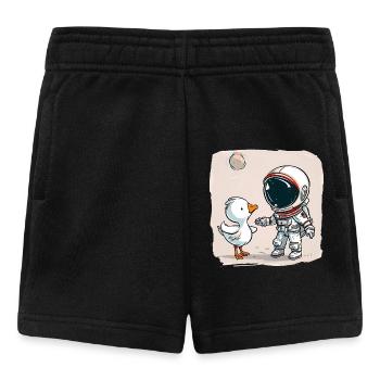 Mignon astronaute et oie dessin animé Design | Espace - Short Bébé - noir - Devant