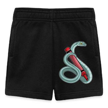 Snake Student Crayon School - Baby Shorts - black - Front