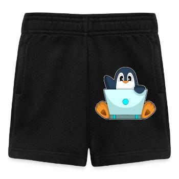 Ordinateur portable Penguin - Short Bébé - noir - Devant