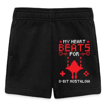 Retro Gaming 8Bit Nostalgie Pixel Art Spiele - Baby Shorts - Schwarz - Vorne