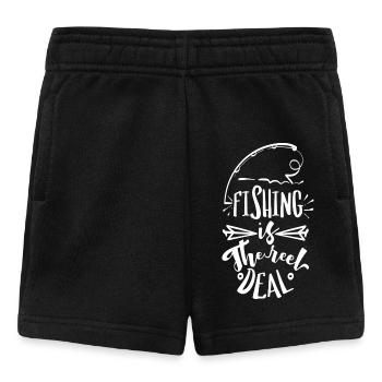 Fishing is the reel deal - Baby Shorts - black - Front