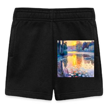 Landschafts-Impressionismus - Baby Shorts - Schwarz - Vorne