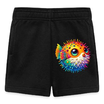 Kugelfisch - Baby Shorts - Schwarz - Vorne