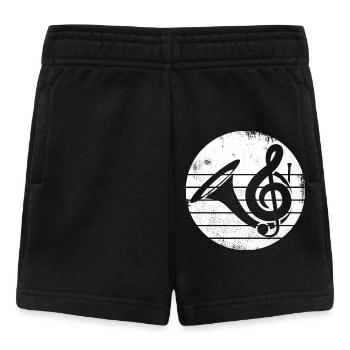 French Horn Drawing - Baby Shorts - black - Front