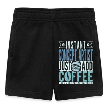 Instant Concept Artist Just Add Coffee - Short Bébé - noir - Devant