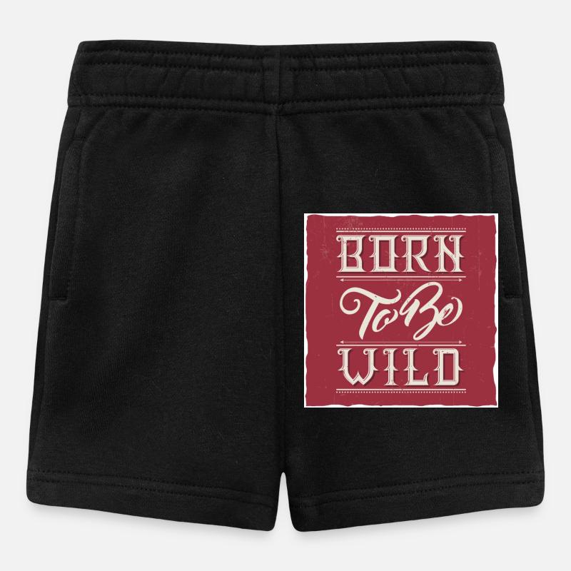 Burn To Be Wild Typographie Vintage - Short Bébé - noir
