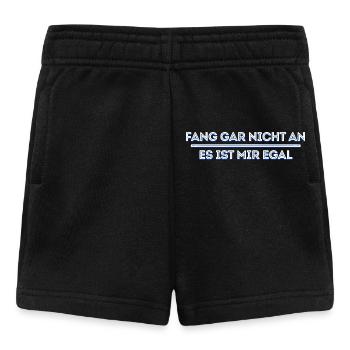 I don't care about funny sayings attitude indifferent - Baby Shorts - black - Front