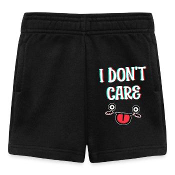 Je m’en fous Attitude Drôle Déclaration Relax - Short Bébé - noir - Devant