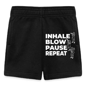 Einatmen Ausatmen Pause Wiederholen - Baby Shorts - Schwarz - Vorne