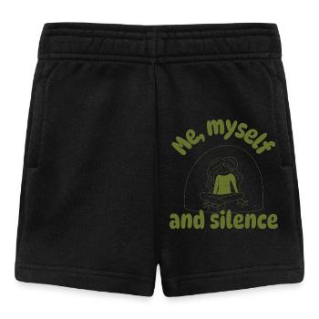 Me, myself and silence - Baby Shorts - Schwarz - Vorne