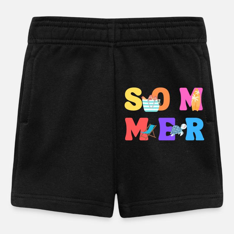 Été - Été - Amour d’été - Soleil - Short Bébé - noir