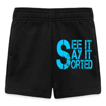 Symbole de dollar motivant avec slogan - Short Bébé - noir - Devant