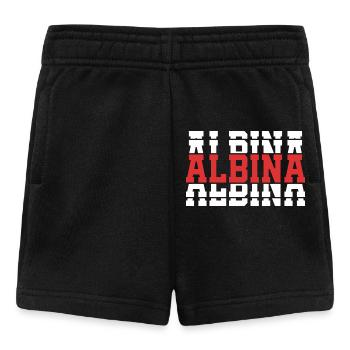 t-shirt Albina t-shirt idée cadeau texte empilé - Short Bébé - noir - Devant
