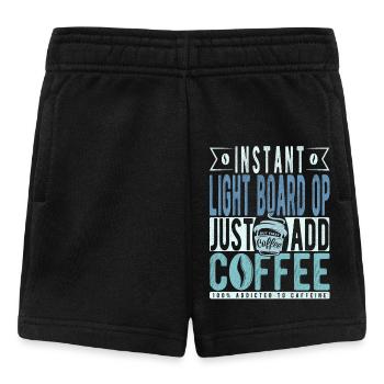 Instant Light Board Op Il suffit d’ajouter du café - Short Bébé - noir - Devant