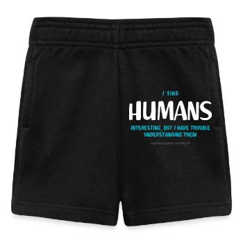 Humans (dark) - Baby Shorts - black - Front