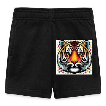 Tiger Pop Art - Baby Shorts - Schwarz - Vorne