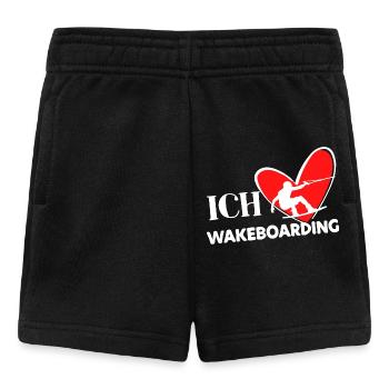 Wakeboard Statement Heart Stunt Kitesurfer Surfing - Baby Shorts - black - Front